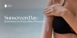 sunscreen day copertina articolo blog donna che applica crema giorno SPF pelle matura